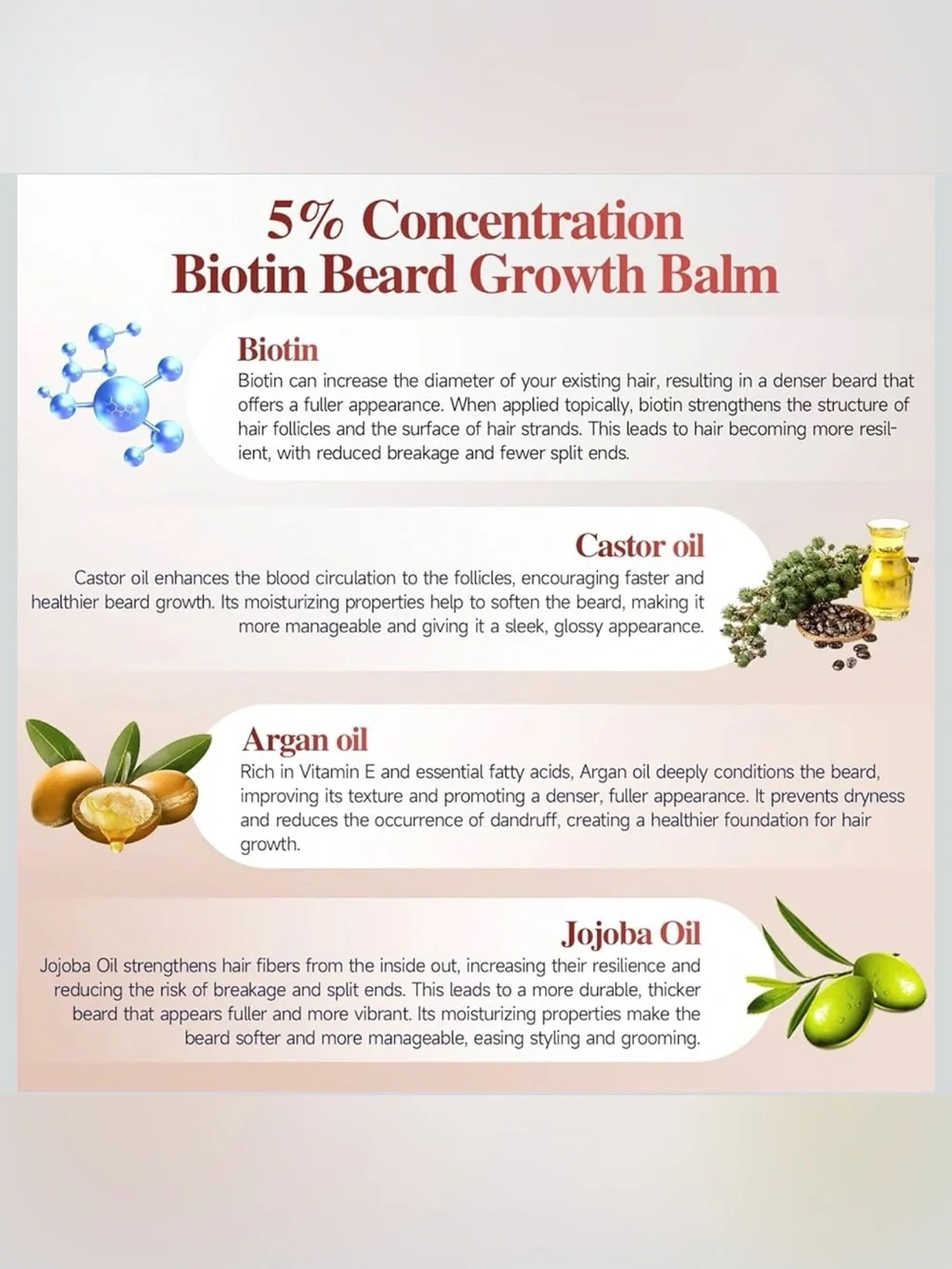Biotin Beard Growth Balm - Red (Mystic Hour)